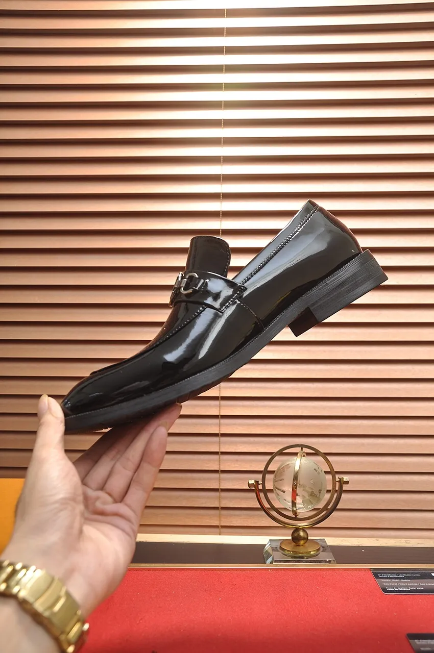 Men's shoes💰460💶【LOUIS VUITTON】(sheepskin lining) new cowhide LV formal shoes🎩🎩❗️🆘made one to one at the counter🎩original quality, imported cowhide upper➕full sheepskin lining➕original rubber outsole, {high quality visible}👣Size: 38-45 (45 custom-made)